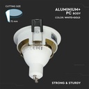 V-TAC LED Aro redondo - Empotrable - GU10 - IP20 - Blanco + Dorado-extra-3.webp