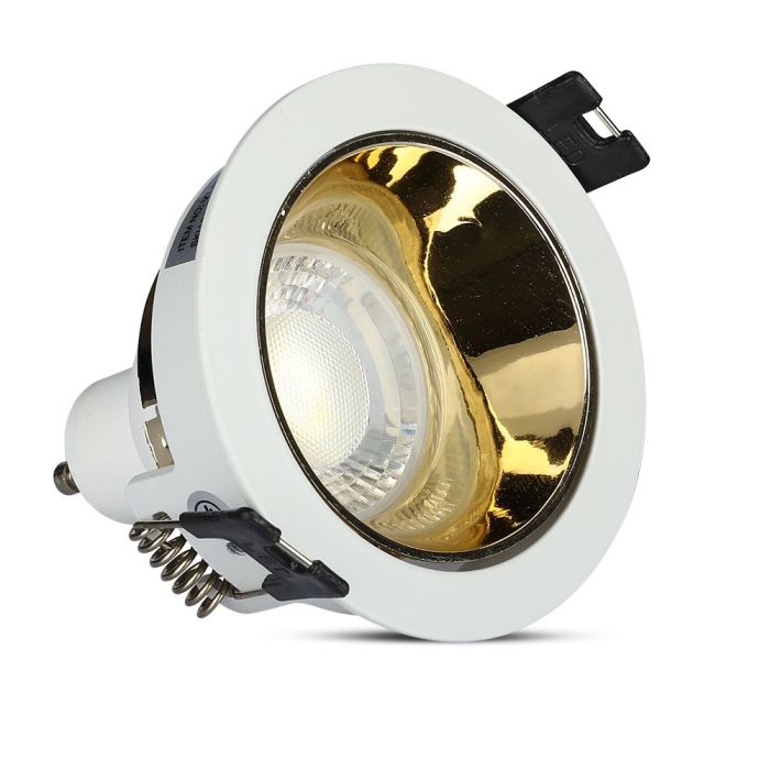 V-TAC LED Aro redondo - Empotrable - GU10 - IP20 - Blanco + Dorado-extra-9.webp