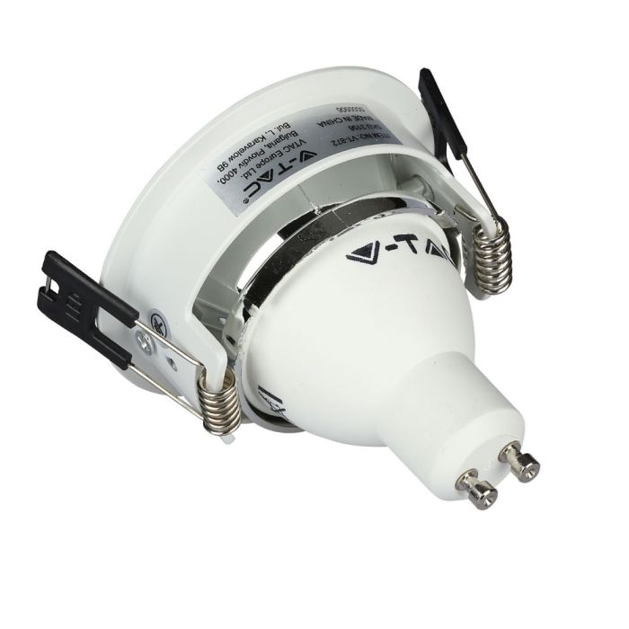 V-TAC LED Aro redondo - Empotrable - GU10 - IP20 - Blanco + Cromo-extra-10.webp