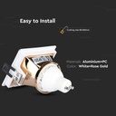 V-TAC Aro cuadrado LED - Empotrable - GU10 - IP20 - Blanco + Oro Rosa-extra-4.webp