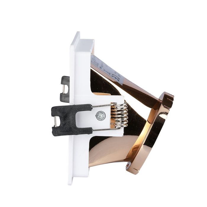 V-TAC Aro cuadrado LED - Empotrable - GU10 - IP20 - Blanco + Oro Rosa-extra-7.webp