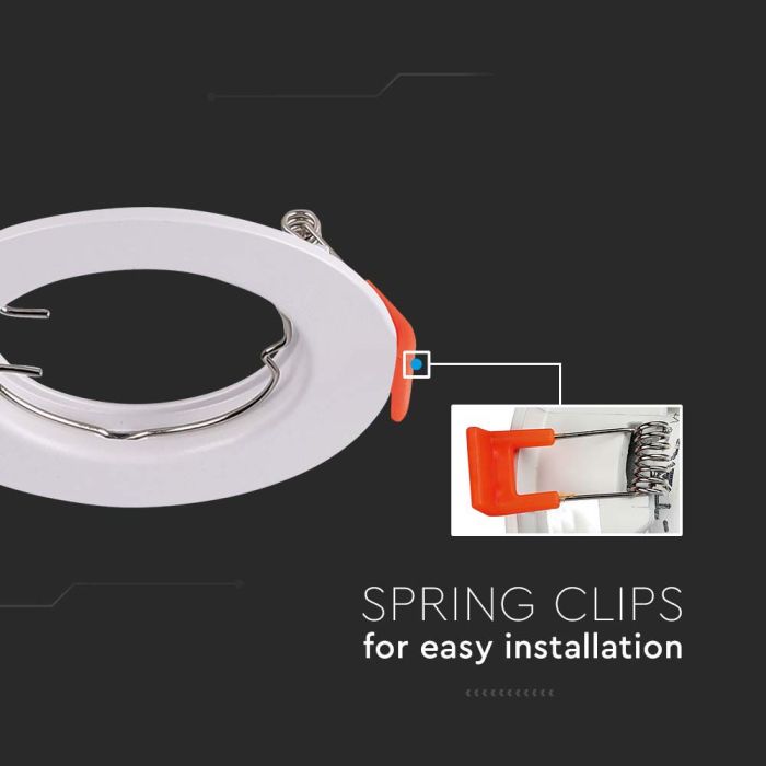 V-TAC LED Aro redondo - Empotrable - GU10 - IP20 - Blanco-extra-4.webp