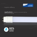 V-TAC LED T8 Tube - Samsung - IP20 - Blanco - 22W - 2000 Lumens - 4000K - 150CM - Pack de 5-extra-7.webp