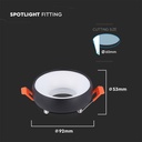 V-TAC LED Aro redondo - Empotrables - GU10 - IP20 - Negro + Blanco-extra-2.webp