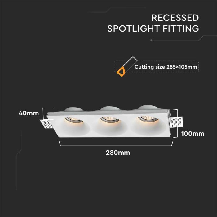 Foco LED V-TAC - Empotrable - GU10 - IP20 - Blanco-extra-2.webp