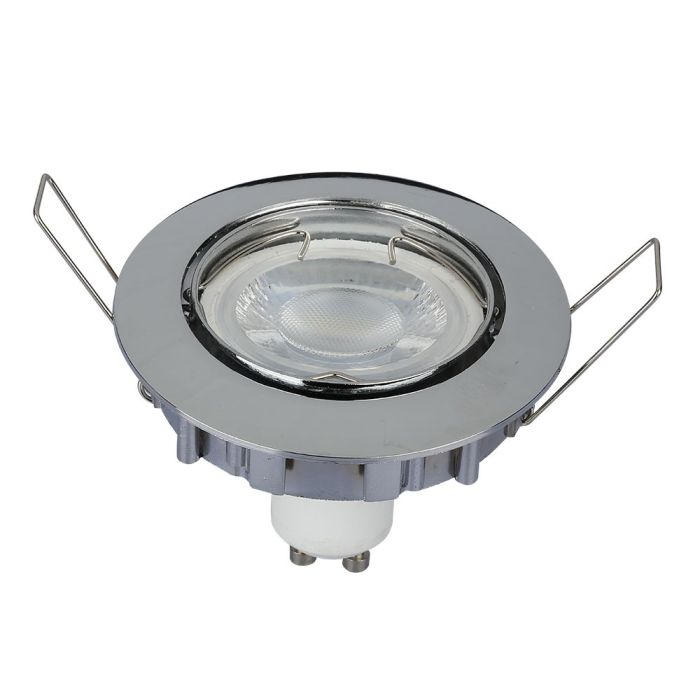 Aro redondo LED V-TAC - Empotrable - GU10 - IP20 - Cromo-extra-3.webp