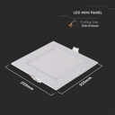 Mini panel LED cuadrado V-TAC - Serie Premium - IP20 - Blanco - 18W - 1400 Lúmenes - 6400K-extra-4.webp