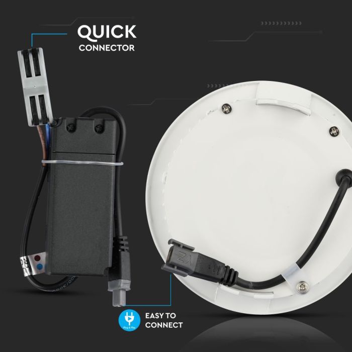 Mini panel LED redondo V-TAC - Samsung - Serie Premium - IP20 - Blanco - 24W - 2000 Lúmenes - 3000K-extra-8.webp