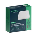 V-TAC LED Plafón cuadrado - Sensor Microondas - IP44 - Blanco - 18W - 1800 Lumens - 4000K - 225MM-extra-9.webp