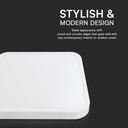 V-TAC LED Plafón cuadrado - IP44 - Blanco - 30W- 3000 Lumens - 4000K - 420MM-extra-4.webp