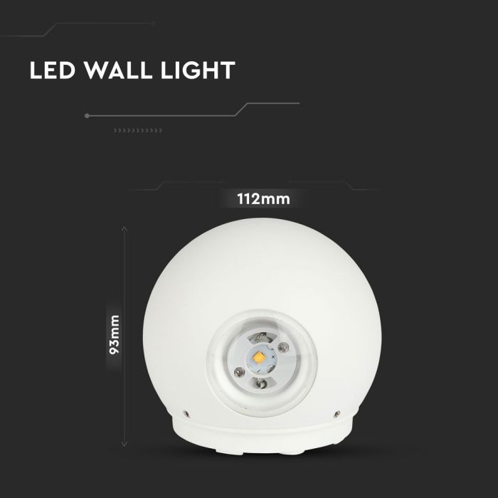 Aplique LED Redondo - IP65 Estanco - Blanco - 4W - 476 Lumens - 4000K-extra-5.webp