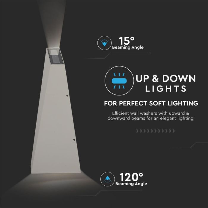 Aplique Triangular LED V-TAC - Impermeable IP65 - Gris - 6W - 660 Lumens - 4000K-extra-8.webp