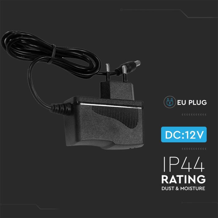 Tiras de luz LED V-TAC - Accesorios - Fuente de alimentación de plástico - IP44 - Negro - 18W-extra-1.webp