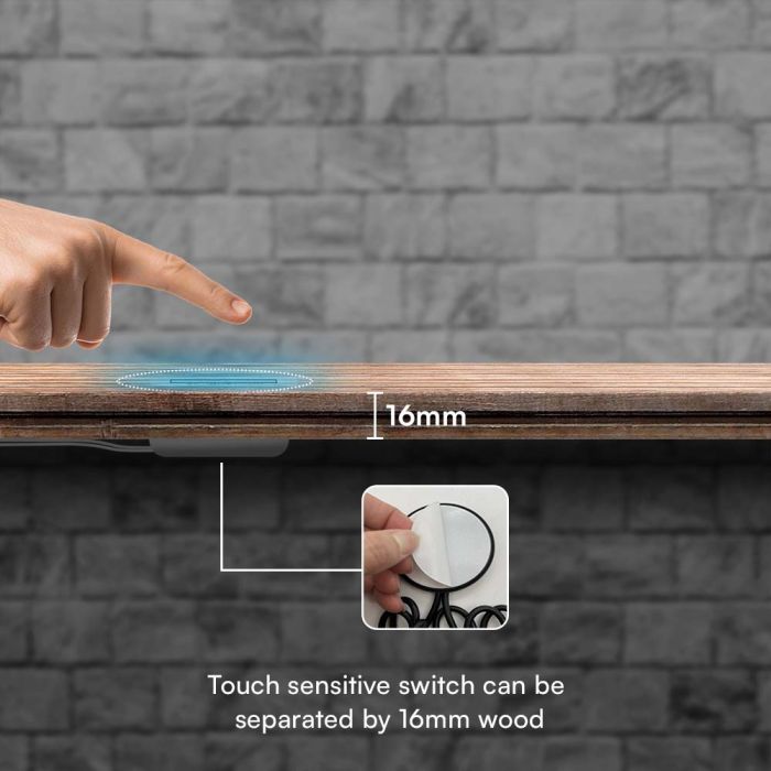 V-TAC Tiras de Luz LED - Accesorios - Interruptor Táctil Dimmer - Negro-extra-4.webp