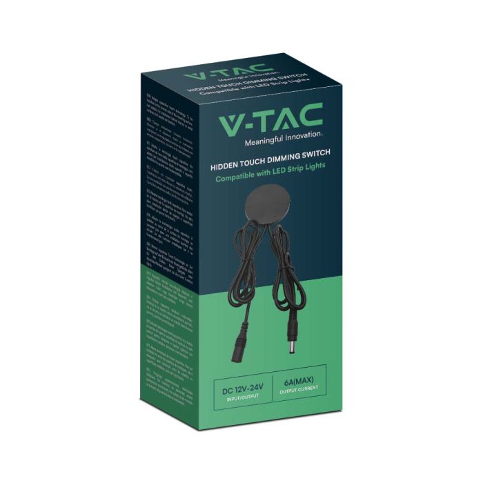V-TAC Tiras de Luz LED - Accesorios - Interruptor Táctil Dimmer - Negro-extra-6.webp