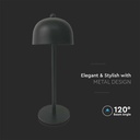 V-TAC Lámpara de Sobremesa Recargable - IP20 - Negra - 3W - 200 Lumens - 3IN1-extra-4.webp