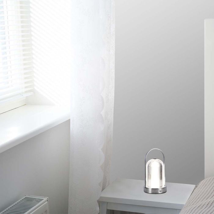 V-TAC Lámpara de Sobremesa Recargable - IP20 - Cromo - 1W - 55 Lumens - 3IN1-extra-2.webp
