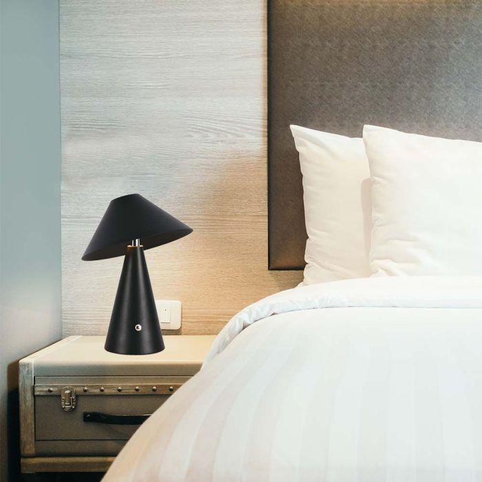 V-TAC Lámpara de Sobremesa Recargable - IP20 - Negra - 3W - 200 Lumens - 3IN1-extra-2.webp