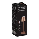 V-TAC Lámpara Recargable de Mesa - Lámparas de Escritorio - IP20 - Oro - 3W - 80 Lumens - 3000K-extra-6.webp