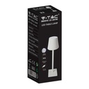 V-TAC Lámpara Recargable de Mesa - Lámparas de Escritorio - IP20 - Blanca - 3W - 80 Lumens - 4000K-extra-6.webp
