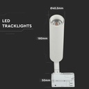 V-TAC LED Slim Foco de carril - Samsung - IP20 - Blanco - 7W- 490 Lumens - 5000K-extra-2.webp