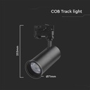 V-TAC LED COB Foco de carril - IP20 - Negro - 30W - 2900 Lumens - 3IN1-extra-2.webp
