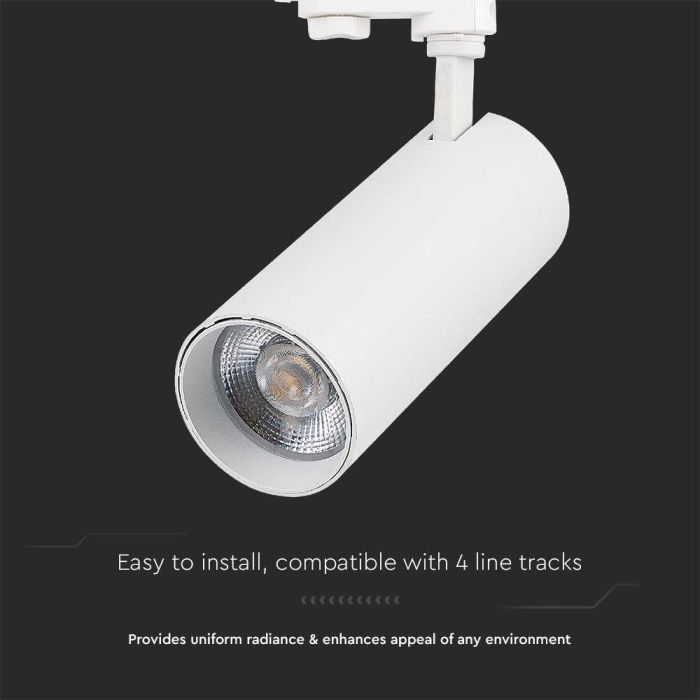 V-TAC LED COB Foco de carril - IP20 - Blanco - 40W- 3150 Lumens - 3IN1-extra-5.webp