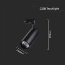 V-TAC LED COB Foco de carril - IP20 - Negro - 40W- 3150 Lumens - 3IN1-extra-2.webp