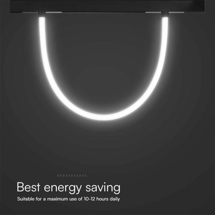 V-TAC LED Magnetic Foco de carril - IP20 - Negro - 11W- 1320 Lumens - 4500K-extra-5.webp