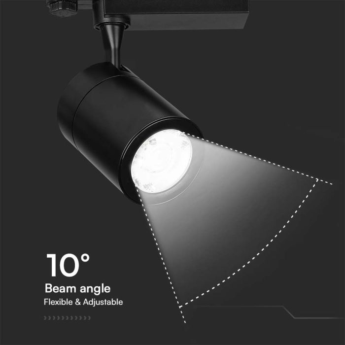 V-TAC LED COB Foco de carril - IP20 - Negro - 35W- 3000 Lumens - 6000K-extra-4.webp