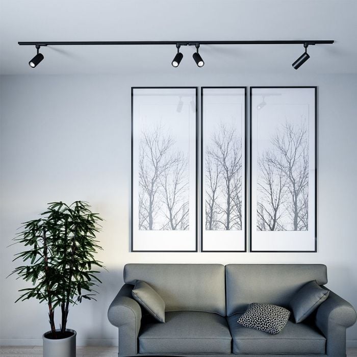 V-TAC LED Slim Foco de carril - Samsung - IP20 - Negro - 7W- 700 Lumens - 4000K-extra-1.webp