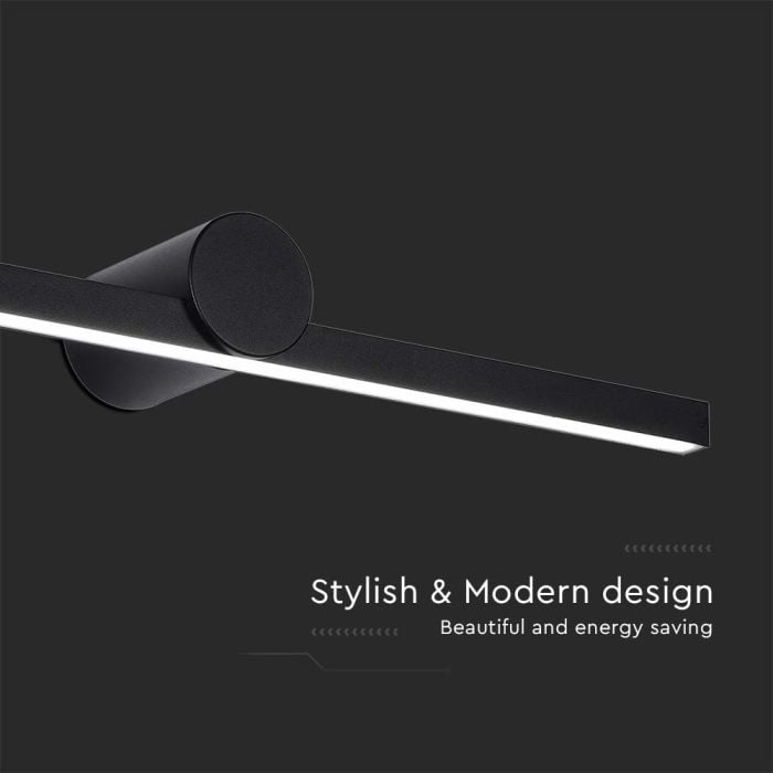 V-TAC LED Luz Espejo Pared - IP65 Impermeable - Negro - 10W - 1530 Lumens - 3000K-extra-3.webp