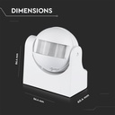 Sensor de movimiento por infrarrojos V-TAC - IP44 - Blanco-extra-2.webp