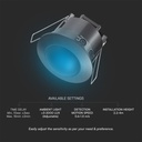 V-TAC PIR Sensores de Movimiento de Techo - (MAX: 500W LED) - IP20 - Negro-extra-4.webp