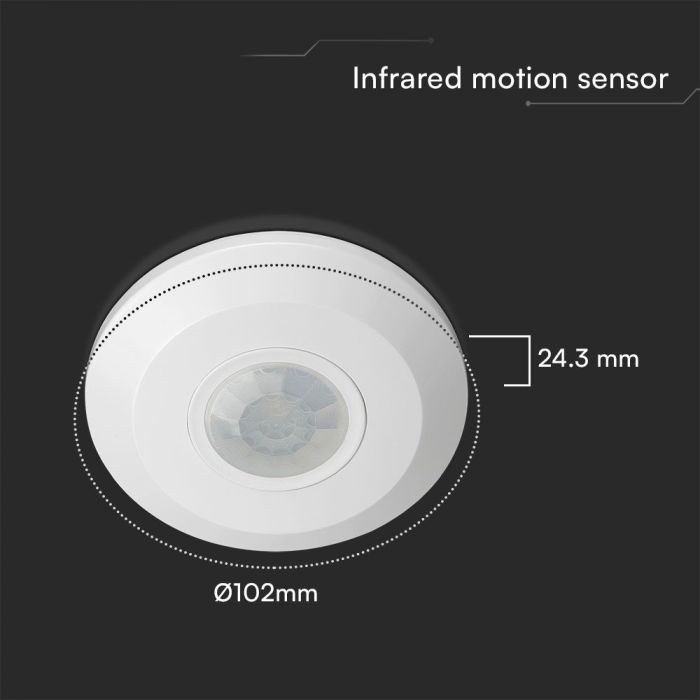 Sensor de movimiento por infrarrojos V-TAC - IP20 - Blanco-extra-2.webp