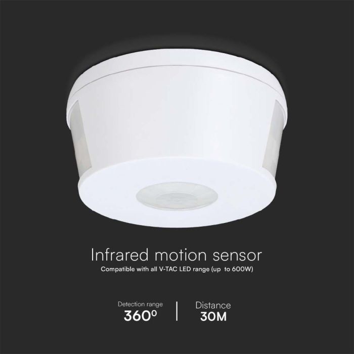 Sensor de movimiento por infrarrojos V-TAC - IP20 - Blanco-extra-3.webp