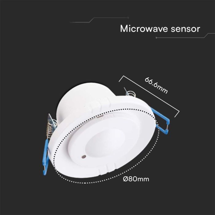Sensor de movimiento por microondas V-TAC - IP20 - Cuerpo blanco-extra-2.webp