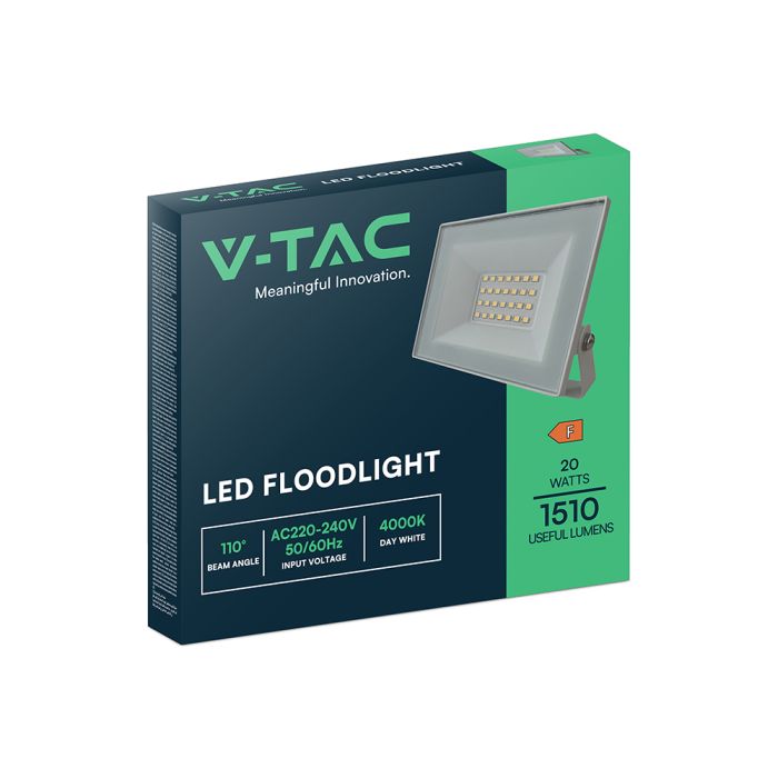 Proyector LED V-TAC - Serie E - Impermeable IP65 - Blanco - 20W - 1760 Lúmenes - 4000K-extra-8.webp
