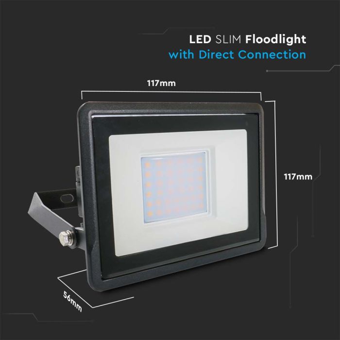 Proyector LED V-TAC - Samsung - Impermeable IP65 - Negro - 30W - 2340 Lúmenes - 6500K-extra-6.webp