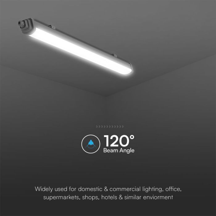 Pantalla estanca  LED - Serie GT - Samsung - 120lm/w - IP65 - Blanco - 48W- 5760 Lumens - 4000K - 150CM-extra-9.webp