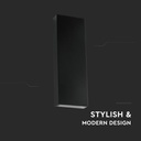 Aplique LED rectangular V-TAC - 140lm/w - IP65 Estanco - Negro - 8W - 1120 Lumens - 4000K-extra-4.webp