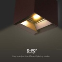 Aplique Solar Sensor V-TAC - Impermeable IP65 - Corten - 9W- 800 Lumens - 3IN1-extra-6.webp