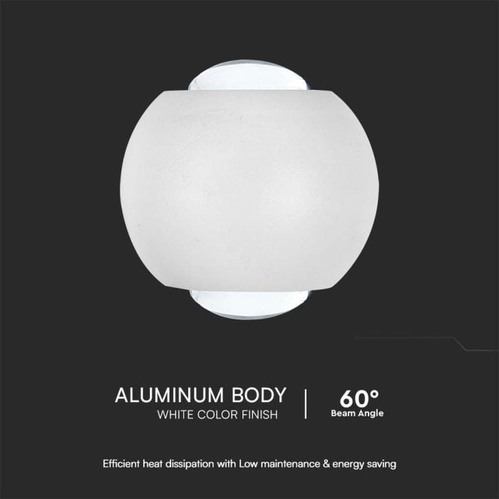 V-TAC LED Up Down Aplique de Pared  - IP54 - Blanco - 2W - 200 Lumens - 4000K-extra-4.webp