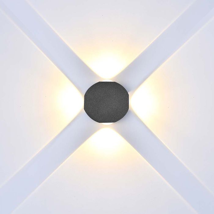 Aplique LED Redondo V-TAC - IP54 - Negro - 4W - 390 Lumens - 3000K-extra-1.webp