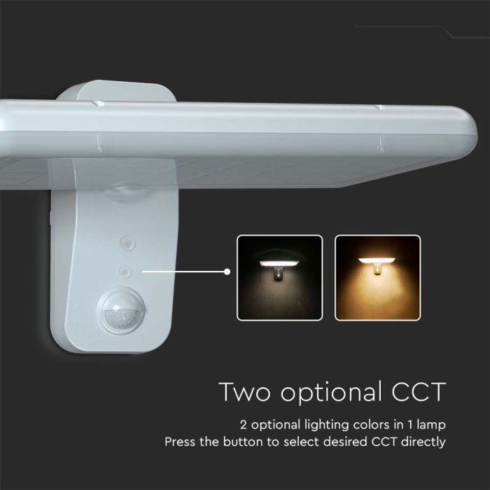 V-TAC Sensor Solar Luz de Pared - IP65 Impermeable - Blanco - 15W- 2000 Lumens - 6000K + 4000K-extra-5.webp