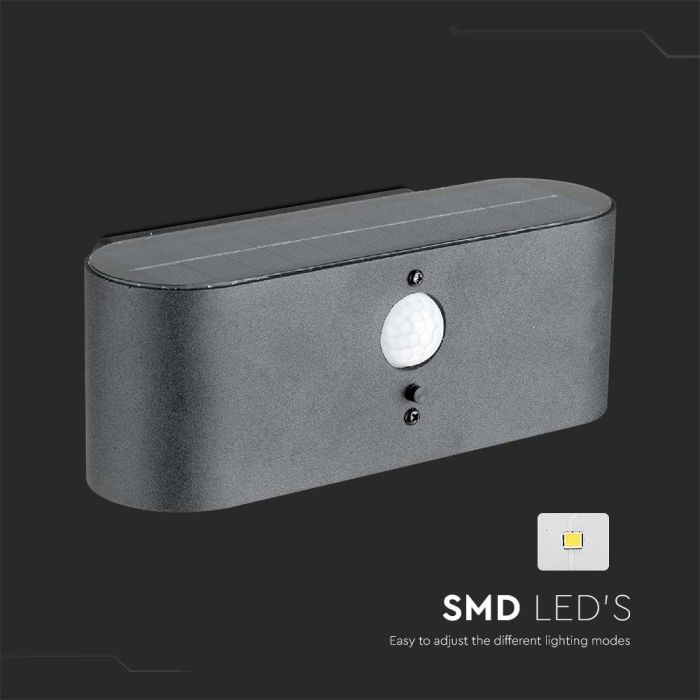 V-TAC Aplique Solar - IP54 - 100 Lumens - 3000K-extra-3.webp