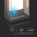 Aplique Solar V-TAC - IP54 - Cuerpo Gris - 95 Lumens - 3000K-extra-6.webp