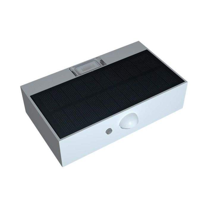 Luz Solar de Pared con Sensor V-TAC - IP65 Impermeable - Cuerpo Blanco - 3W - 350 Lumens - 4000K + 3000K-extra-15.webp