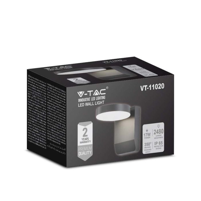 Aplique LED Giratorio V-TAC - Impermeable IP65 - Negro - 17W - 2480 Lumens - 3000K-extra-3.webp