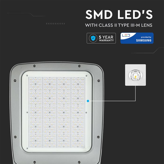 V-TAC LED Farola - Samsung - 130lm/w - IP65 Impermeable - Gris - 200W - 26000 Lúmenes - 4000K-extra-4.webp